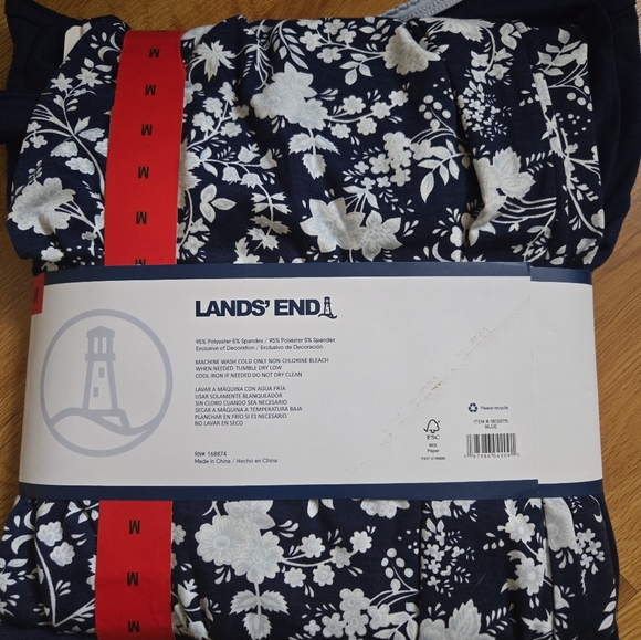 Lands' End Women's Knit Pajama Set Sz Medium - Picture 3 of 4